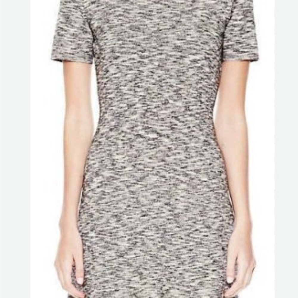 THEORY Abreena Evian Space Wool Blend Black/Grey Dress (Size M)
